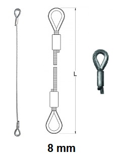 Anschlagseil EN 13414-1 Kausche Kausche 700 kg 8 mm