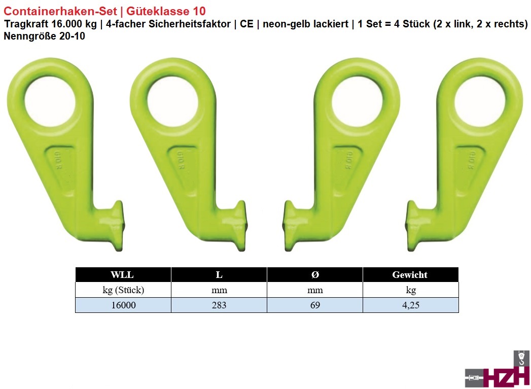 Containerhaken Güteklasse 10