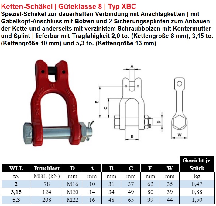 Kettenschäkel GK8