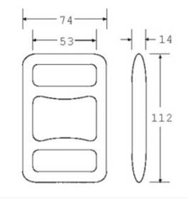 Einwegschnalle für One-Way-Lashing Band 50 mm