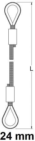 Drahtseil mit Kauschen zum Heben 24 mm