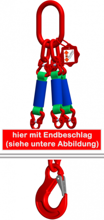 3-Strang-Rundschlingengehänge | WLL 2.100 kg/1.500 kg