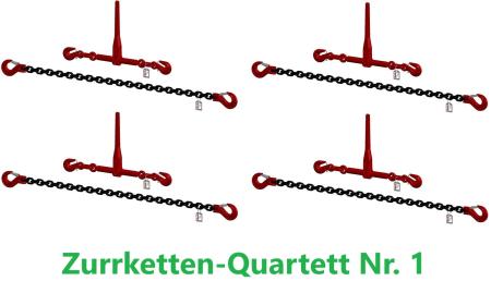 Zurrketten-Quartett Nr. 1 | 2.200 daN LC | 550 daN STF | Länge 2 m